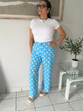 Polka azul cielo